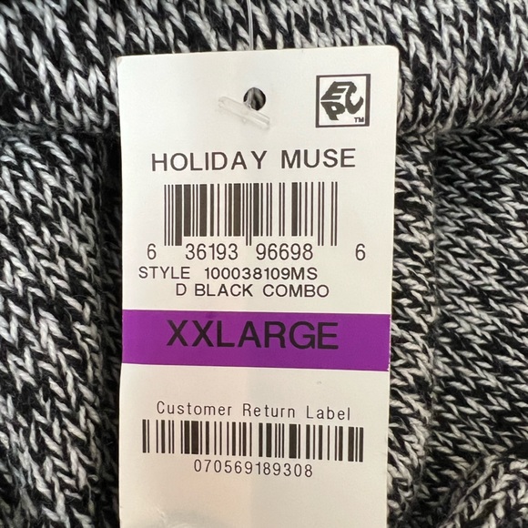 NWT Style & Co black white tribal marled geometric pattern cowl neck sweater XXL - Picture 10 of 10